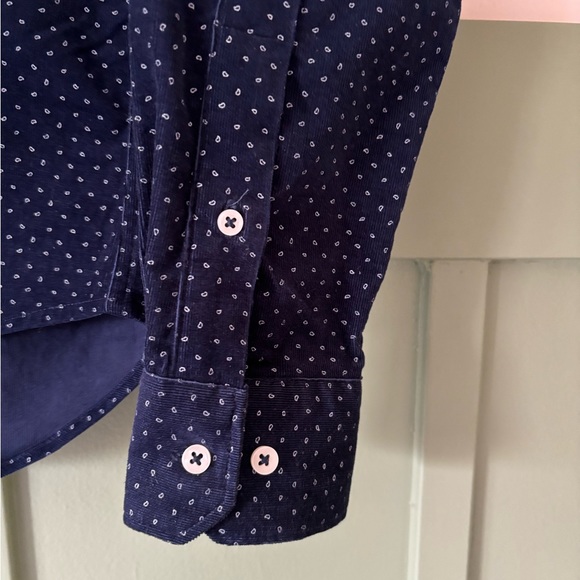 Zara Men’s Slim Fit Dark Blue Paisley Shirt – Size Medium - Picture 4 of 7